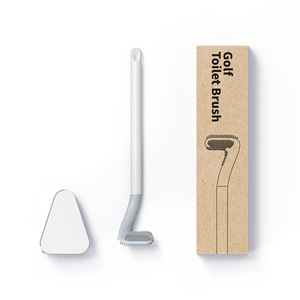 Nouvelle brosse de toilette en caoutchouc souple brevetée, brosse de nettoyage de toilettes murale sans angle mort avec base - Product Image 5
