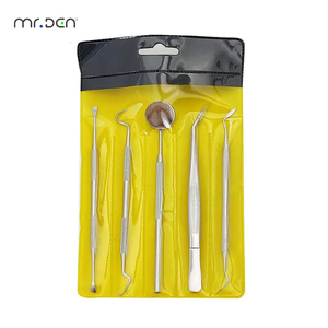 Kit <span class=keywords><strong>Dental</strong></span> de 4 Piezas, Espejo <span class=keywords><strong>Dental</strong></span> de Acero Inoxidable, Sonda y Pinzas, Kit de Instrumentos Dentales de 4 Piezas - Product Image 2