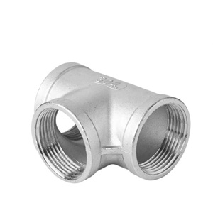 Adaptador en T de Acero Inoxidable SS304 de 150 psi y 1-1/4 Pulgadas, Hembra/Macho NPT BSP, con Conector Roscado de Tres Vías - Product Image 1