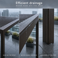 Pergola rétractable entièrement automatique en aluminium, toit à lames orientables imperméable, ombrage électrique pliable pour jardin et terrasse