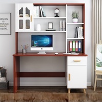 Bureau d'ordinateur combiné avec bibliothèque YQ FOREVER, bureau d'étudiant à domicile
