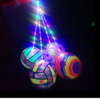 Balles de jouet gonflables de l'enfant d'approvisionnement d'usine en gros avec la lumière de LED à l'obscurité