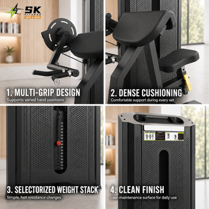 Machine à curls <span class=keywords><strong>biceps</strong></span> SK – Appareil d'isolement <span class=keywords><strong>des</strong></span> <span class=keywords><strong>biceps</strong></span> à charge par broches, robuste, pour salles de sport professionnelles et commerciales - Product Image 3