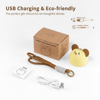 Veilleuse en silicone pour enfants, lampe LED mignonne de dessin animé, rechargeable par USB, toucher doux, éclairage relaxant pour la chambre à coucher