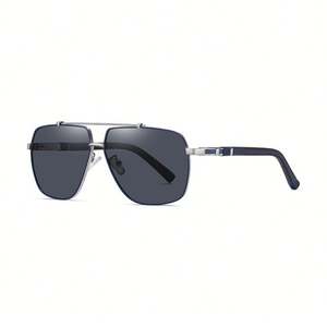 Gafas de Sol de Metal Retro Cuadradas con Logotipo Personalizado al por Mayor, Gafas de Sol Polarizadas UV400 para Hombre y Mujer - Product Image 6