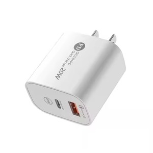 Un <span class=keywords><strong>bloc</strong></span> de charge rapide pour <span class=keywords><strong>iPhone</strong></span> <span class=keywords><strong>bloc</strong></span> de chargeur mural USB C 20W, double port de type CWall chargeur USB enfichable 20W PD & QC3.0 USB - Product Image 3