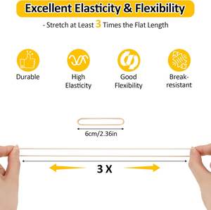 Karet Gelang yang Dapat Disesuaikan  Karet Elastis yang Tahan Lama untuk Kantor, Pengemasan, Kerajinan & Penggunaan Sehari-hari - Product Image 3