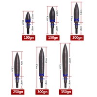 ID 6.2mm OD 7.5mm fer/acier inoxydable tir à l'arc flèche conseils de chasse points de champ pêche flèche 100/125/150/200/250/300/350gns