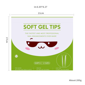 504 pièces/boîte Gel doux faux <span class=keywords><strong>ongles</strong></span> entièrement Transparent amande tremper hors Gel faux <span class=keywords><strong>ongles</strong></span> <span class=keywords><strong>court</strong></span> T forme ronde ovale Capsule pointe artificielle - Product Image 6