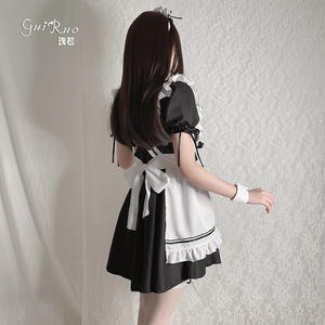 Disfraces de Mucama Lolita Negros y Lindos para Niñas y Mujeres, Uniforme de Cosplay de Mucama Encantadora, Vestido de <span class=keywords><strong>Anime</strong></span> Japonés - Product Image 3