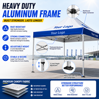 Tente d'événement en aluminium CATC avec logo personnalisé 3x3, auvent pliant imperméable, gazebo pour exposition, fête sur la plage, sport, respectueux de l'environnement