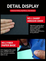 Papier abrasif Fortunebrasive 9x11 pouces en carbure de silicium, pour utilisation à sec ou à l'eau, lot de 100, grain 1000-7000, support en latex, pour peinture automobile, métal, bois