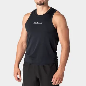 OEM 100 polyester running singlet tank top fitted gym shirt sleeveless sustainable gym singlets men