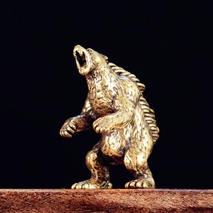Figurine Rétro en Laiton Ours Furieux, Miniature, <span class=keywords><strong>Animal</strong></span> de Compagnie pour Thé, Statue Artisanale, Collection, Ornement de Bureau, Décoration d'Intérieur - Product Image 1