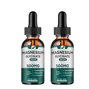 Ausreson Gocce Liquide di Magnesio Glicinato con D3 e K2, Integratore Alimentare con Fibre, 500mg di Magnesio Glicinato in Gocce Liquide - Product Image 1
