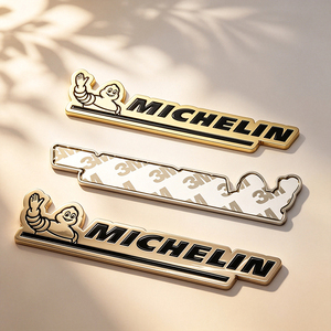 OEM ODM Custom Printed 3M Adhesive Metal Nameplates Weatherproof Self Adhesive <b>Stickers</b> for Automotive and Outdoor Use - Product Image 3