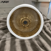 عجلات NJQS ذات الأسلاك الذهبية المصنوعة بالكامل من الكروم مقاس 24 و26 بوصة