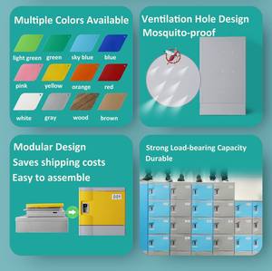 Armoire à casiers électronique à vente chaude, casier en plastique pour le personnel de l'atelier, salle de sport, structure assemblée - Product Image 3