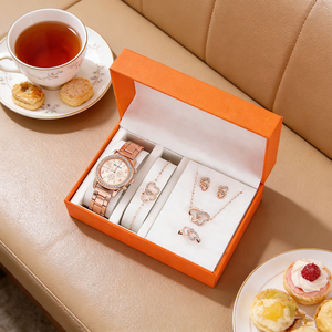 Double Heart <strong>Ladies</strong> Fashion <strong>Watch</strong> <strong>Set</strong> - Product Image 5