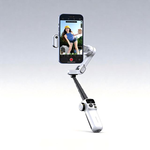 AOCHUAN P2 Magnetic Phone Gimbal AI Tracking 3- Stabilizer for Action Camera YouTube Live Streaming Wireless Remote Control