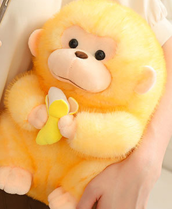 Simpatico <span class=keywords><strong>giocattolo</strong></span> di peluche scimmia d'oro realistico scimmia e Banana scimmia artiglio macchina bambola peluche adatto per uomini e donne - Product Image 6