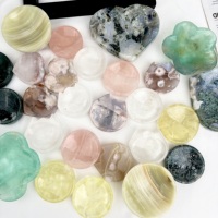 Vente en gros de pierres polies en forme de bol, en agate et quartz rose, cristal naturel mélangé, pour la méditation, la décoration de la maison, cadeau