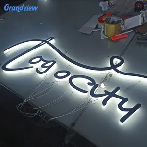 Signage Indoor Custom Advertising Shop Backlit Metal Office Logo Signage Board Letter Led Indoor And Outdoor Store Wall 3d Signage With Light