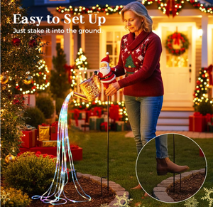 Multicolor Outdoor <strong>Christmas</strong> Decor Solar Santa Kettle String <strong>Lights</strong> for Yard Patio Lawn <strong>Pathway</strong> - Product Image 3