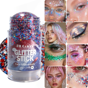 Cera <span class=keywords><strong>en</strong></span> Barra con Purpurina para Cabello y Cuerpo, Multiusos, con Brillo y Destellos para Rostro, Ojos, Festivales y Maquillaje de Escenario - Product Image 1