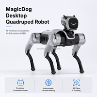 Robot chien quadrupède émotionnel MagicDog AI 13DOF, robot bionique tout-terrain avec caméra 4K et suivi autonome pour l'éducation et la compagnie