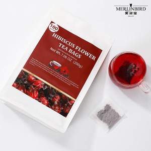 Logo personalizzato essiccato ibisco fiori di tè ibisco tagliato e setacciato 100% natura sapore di tè sfuso foglie di tè senza caffeina