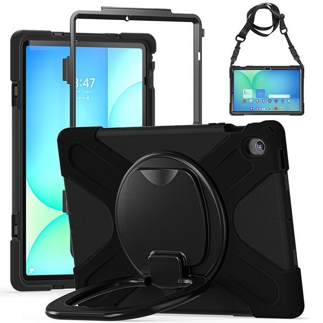 For Samsung Galaxy Tab S10 FE Plus 13.1 inch Built in screen protector with shoulder strap tablet case