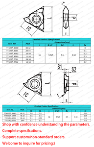 Ferramentas de Corte para Rosqueamento Vertical TTX32R & TT32R CNC para Torno Suíço - Product Image 2