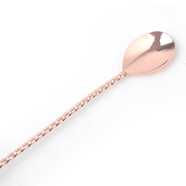 304 Stainless Steel Copper Gold Long Steering Mixing Cocktail Stirrer Bar Spoon For Bartender Kits
