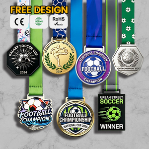 Medaglie in Metallo Personalizzate per Competizioni Sportive <span class=keywords><strong>di</strong></span> Calcio, Premi per Finisher <span class=keywords><strong>di</strong></span> Tornei <span class=keywords><strong>di</strong></span> Calcio - Product Image 1