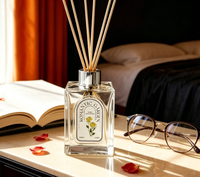 Grand flacon de diffuseur d'aromathérapie florale, coffret cadeau d'huiles essentielles sans flamme, parfum haut de gamme et longue durée.