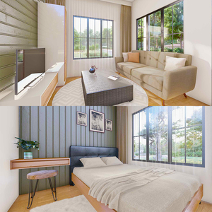Casa Prefabricada <span class=keywords><strong>de</strong></span> Diseño <span class=keywords><strong>de</strong></span> Lujo, 1 Dormitorio, <span class=keywords><strong>Madera</strong></span> Moderna, Pequeña, Modular, para <span class=keywords><strong>Jardín</strong></span>, Villa, Eficiente Energéticamente, <span class=keywords><strong>de</strong></span> Instalación Rápida - Product Image 4