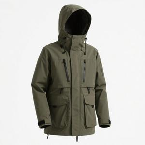 Áo khoác chiến thuật chống nước có mũ trùm đầu, nhiều túi, dùng cho hoạt động ngoài trời, leo núi, đi bộ đường dài, áo gió - Product Image 2