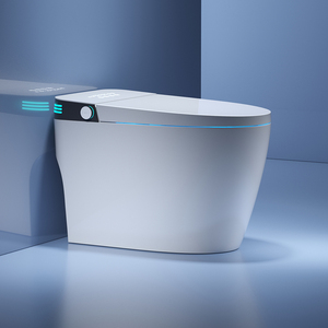 Sang trọng thông minh nữ rửa tự động xả nước kéo dài S-trap gốm nhà vệ sinh chỗ ngồi chân cảm biến tuôn ra điều khiển từ xa tầng gắn - Product Image 1