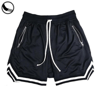 Shorts de basketball en polyester rose à fermeture éclair, personnalisables, rétro, de haute qualité, pour hommes, filles, femmes sexy, équipe, maille 5 pouces, vierges