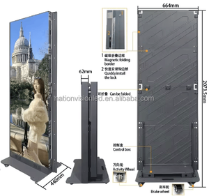 Afficheur LED pliable double face P1.53 P1.86, écran portable à trois volets pour la promotion de marque en intérieur et en extérieur - Product Image 4