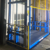 Plateforme élévatrice industrielle à rail simple/double pour entrepôt, monte-charge vertical hydraulique pour marchandises et fret