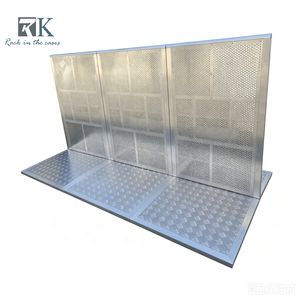 Outdoor Event Crowd Control Barrier Silver Crowd Barrier Safety Barricade Fence Mobile Crowd Barrier for Concert Use - Product Image 1