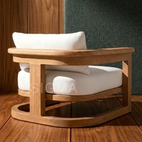 Ensemble de canapés modernes pour l'extérieur, chaise de loisirs, meubles de luxe en teck pour patio, balcon, jardin, imperméable et durable