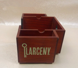 Natural Beech Wood Material <strong>Kitchen</strong> and Bar Table Top Wooden Condiment Storage Box with Chalkboard - Product Image 4