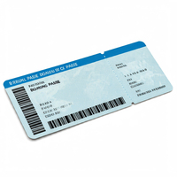 Billet personnalisé compagnie aérienne rouleau de papier thermique 145g cinéma loterie perforé supérieur enduit 145 grammes carte d'embarquement billets en papier thermique