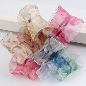 Moda Estilo Organza Ribbon Para Decoração De Cabelo Arcos