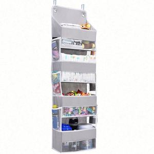Strong <b>Weight</b> Capacity Foldable Wall Mount Hanging <b>Storage</b> Bag Over the Door Pockets Organizer with Mesh Side Pockets - Product Image 1