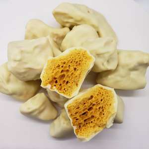Bonbons éponge croustillants au miel et au caramel, vente en gros, collation sucrée, OEM, marque privée, confiserie dorée croustillante - Product Image 2