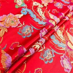 Самая дешевая цена, оптовая продажа, фабрика, китайский традиционный стиль, дизайн, жаккардовый узор, парча, полиэфирная ткань для женщин, Cheongsam